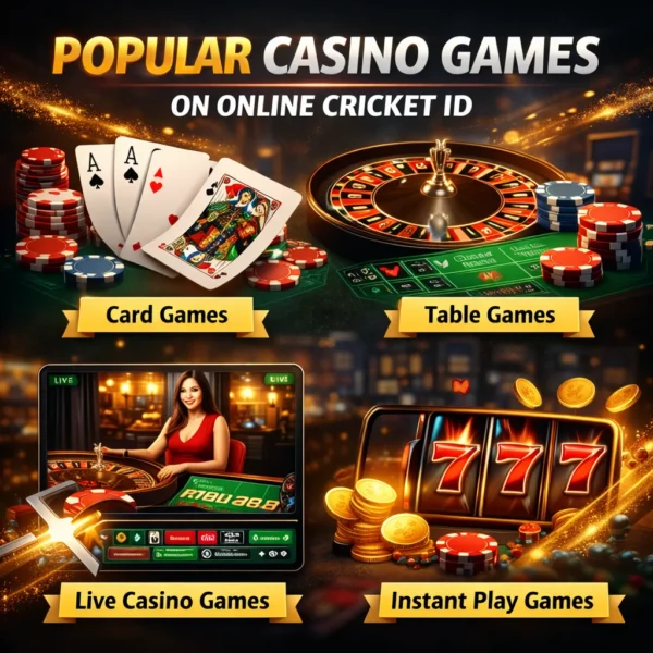 Popular Casino Play games including card games, table games, live casino and instant play games