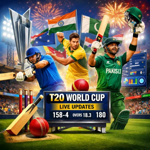 T20 World Cup Team live match updates with players, trophy, stadium and scoreboard on Online Cricket ID