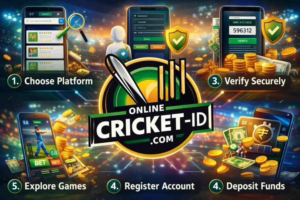 Step by step process to create Online Cricket ID for Online Games Gambling platforms