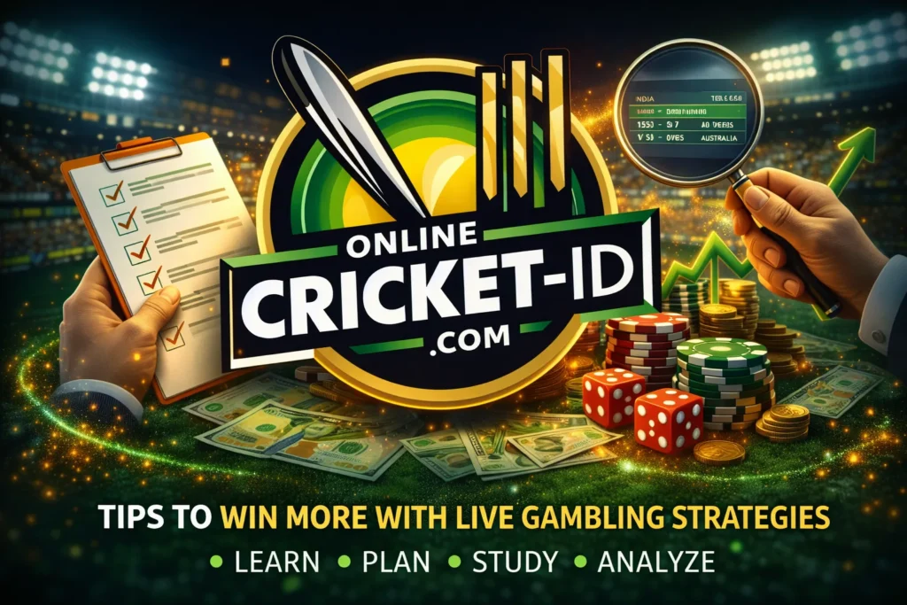 Live gambling strategies and tips for winning more with Online Cricket ID betting platform
