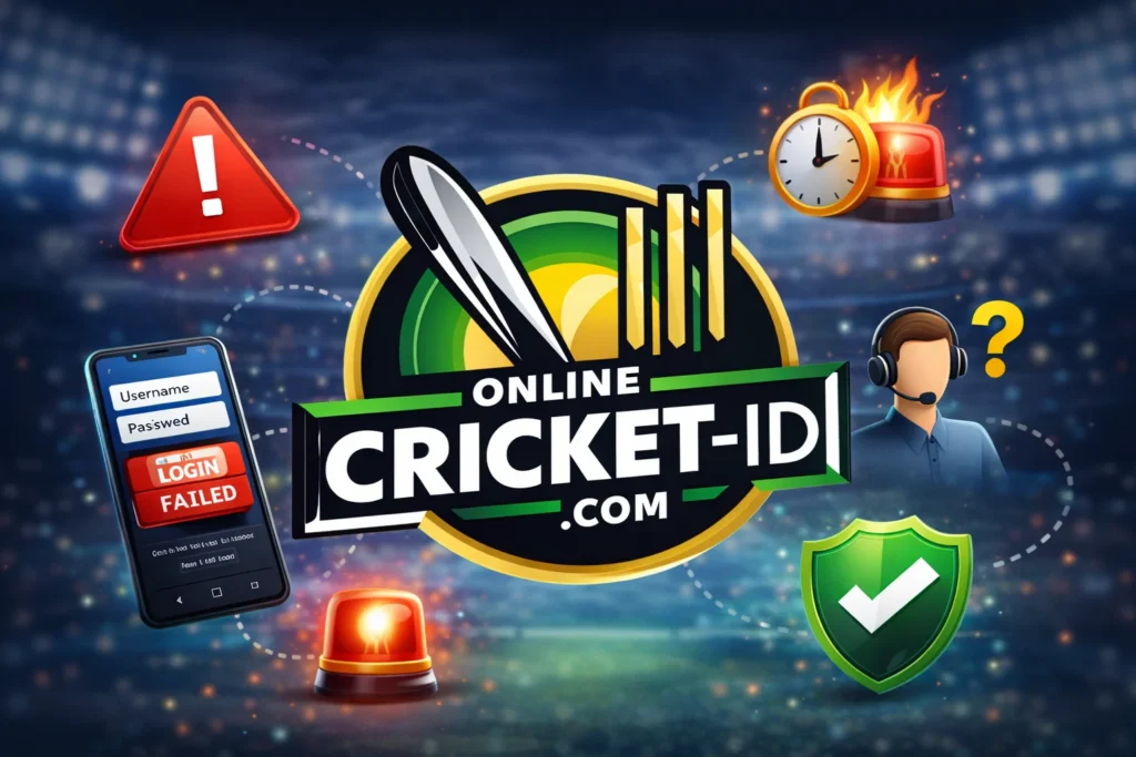 Common Online Cricket ID Login issues like OTP problems, login failure and account security fixes