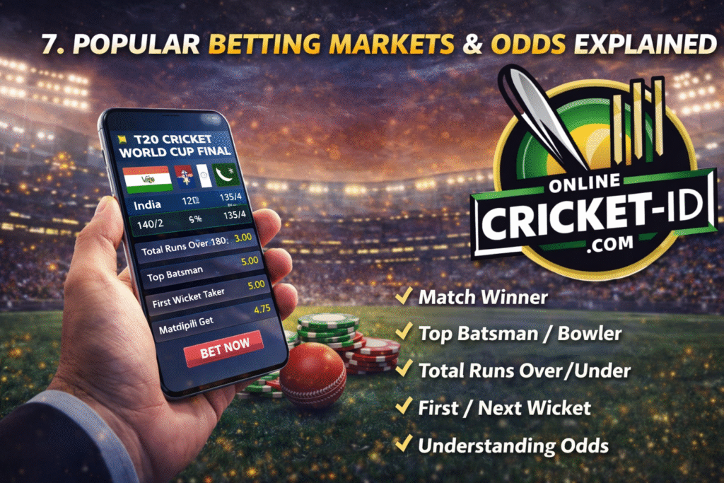 T20 World Cup Final betting markets and odds explained on Online Cricket ID
