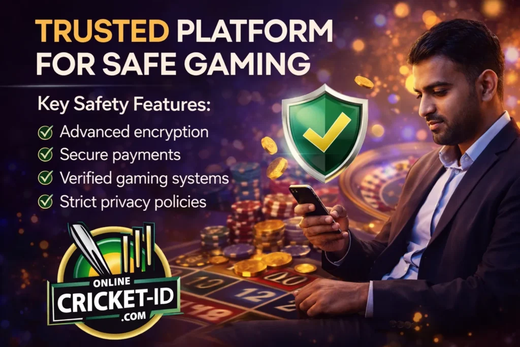 What is casino online gambling guide with Online Cricket ID, showing safe gaming features and secure platform.