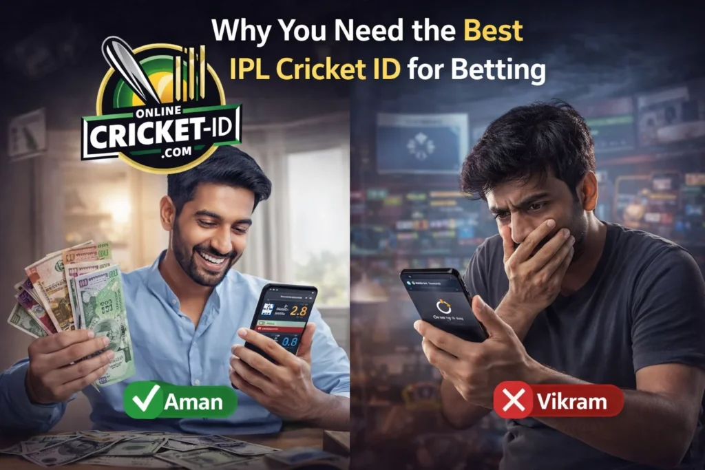 Comparison of best IPL cricket ID vs poor platform showing smooth betting and bad experience